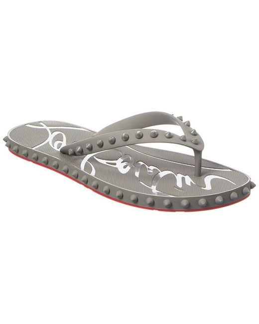 Christian Louboutin Gray Super Loubi Flip Flop for men