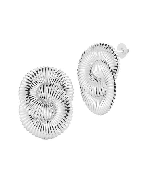 Chloe and Madison White Jewelry Plated Earrings