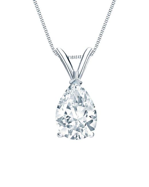 Sabrina Designs Lab Grown Diamonds White 14K 2.50 Ct. Tw. Lab-Grown Diamond Solitaire Pendant