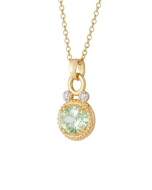 Reiss Metallic 14K 2.55 Ct. Tw. Diamond & Amethyst Necklace