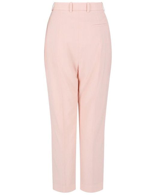 McQueen Pink High Waisted Wool Trouser