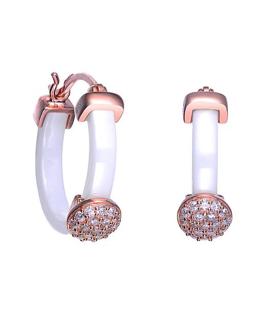 Rachel Glauber Pink Cz Earrings