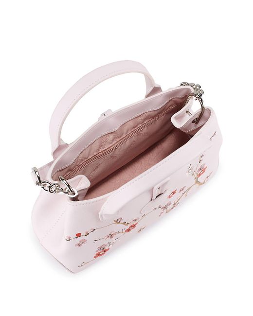 Longchamp Leather Roseau Sakura Floral Crossboy Bag in Pink | Lyst