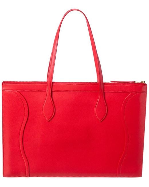 Céline Red Leather Shoulder Bag