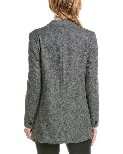AllSaints Gray Astrid Herri Wool-blend Blazer