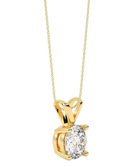 Lab Grown Diamonds Metallic 14k 1.00 Ct. Tw. Lab-grown Diamond Necklace