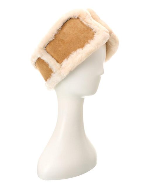 Ugg White Sheepskin Suede Headband
