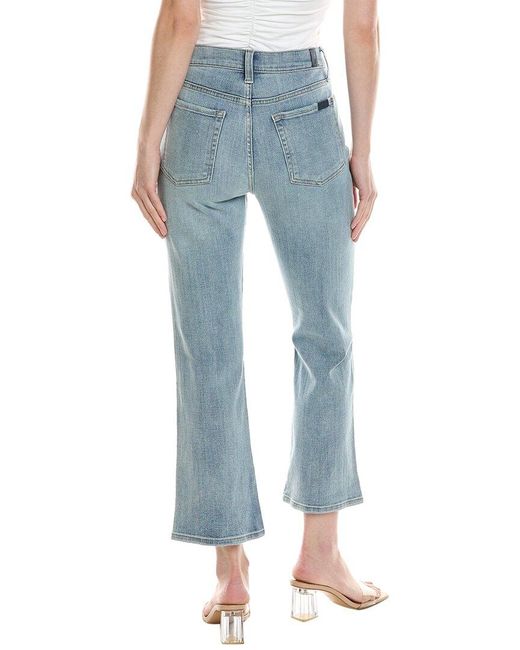 7 For All Mankind Blue Rian High Rise Slim Kick Flare Jean
