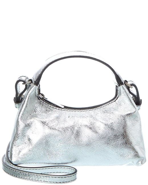 Off-White c/o Virgil Abloh Metallic Off- Arcade Leather Hobo Bag