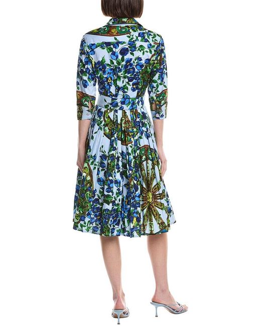 Samantha Sung Blue Audrey Shirtdress
