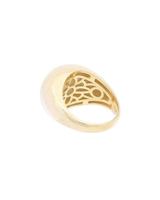 Glaze Jewelry White 14k Over Silver Bold Dome Ring