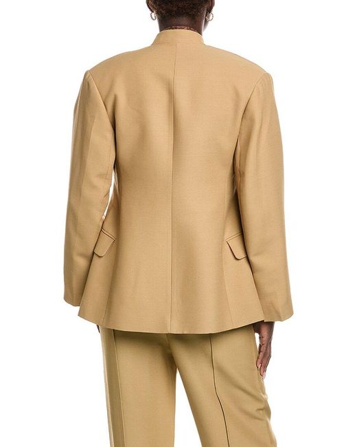 Co. Natural Sculptural Llarless Wool-Blend Jacket