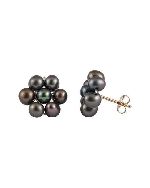 Splendid Multicolor 14k 3-4mm Freshwater Pearl Drop Earrings