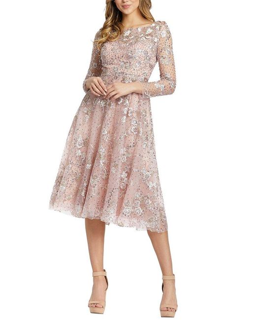 Mac Duggal Embellished Illusion A line Dress in Pink Lyst Canada