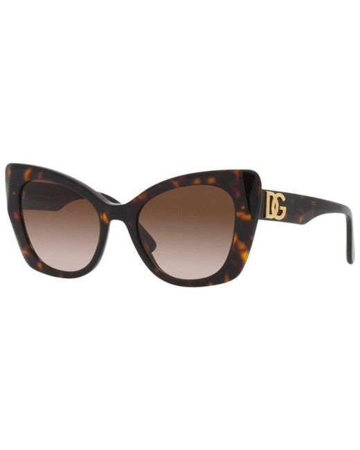 Dolce & Gabbana Brown Low Bridge Fit Sunglasses