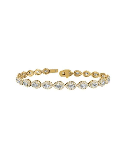 Lab Grown Diamonds White 14K 6.11 Ct. Tw. Lab-Grown Diamond Tennis Bracelet