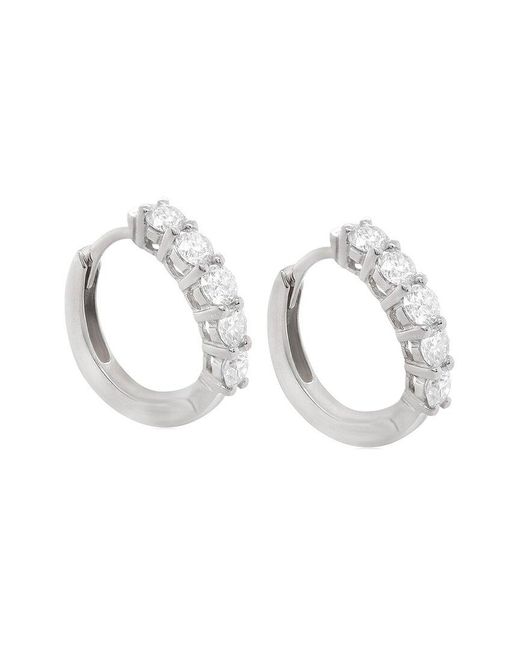 Diana M White Fine Jewelry 14k 1.00 Ct. Tw. Diamond Huggie Earrings