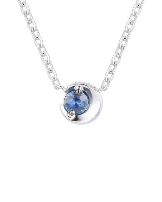 Gregg Ruth Blue 18K 0.23 Ct. Tw. Sapphire Half Moon Pendant
