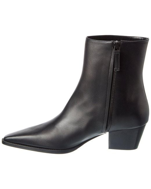 Manolo Blahnik Black Logo Leather Boot