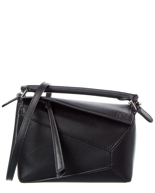 Loewe Black Puzzle Mini Leather Shoulder Bag