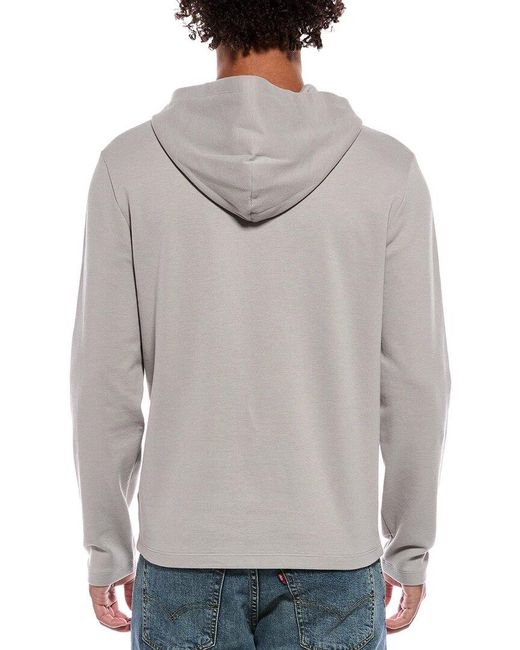 Vince Gray Double Face Pique Hoodie for men