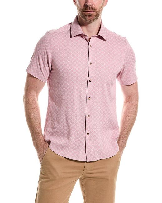 Paisley & Gray Pink Soleil Slim Fit Shirt for men