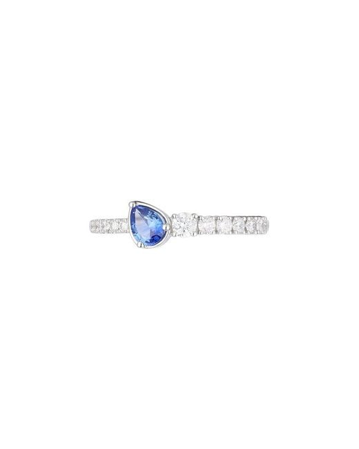 Gregg Ruth Blue 14K 0.64 Ct. Tw. Diamond & Sapphire Ring