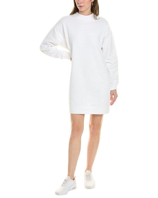 Vince White Sweatshirt Mini Dress