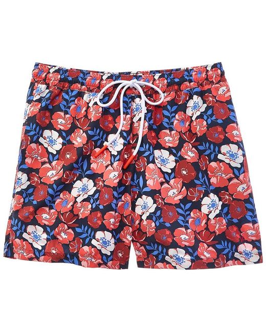 Isaia Red Swim Short for men