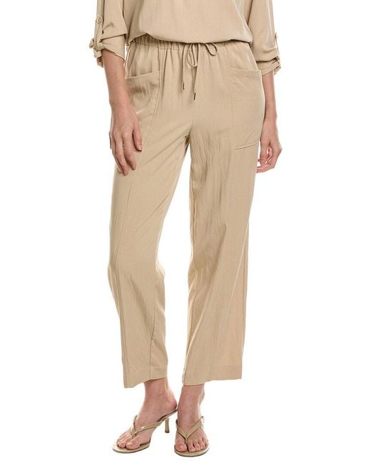 Anne Klein Natural Pull-On Pocket Straight Ankle Pant