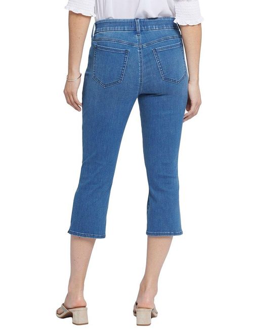 NYDJ Blue Waist Match Slim Straight Crop Contented Jean