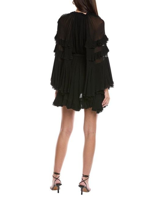 Alice + Olivia Black Adaline Mini Tunic Dress
