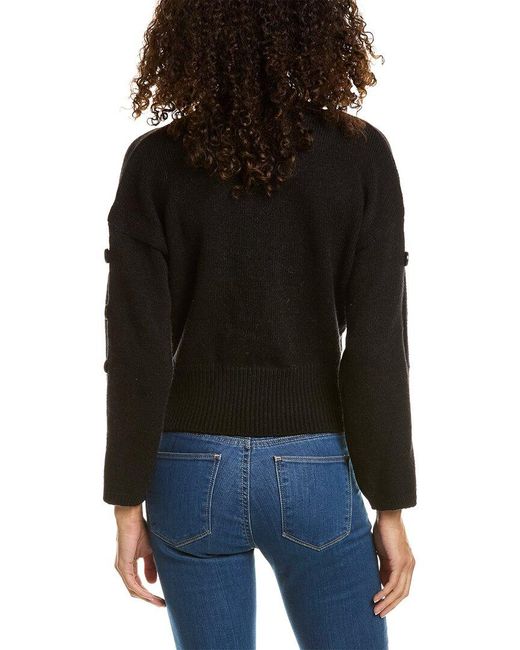 7021 Black Open Sleeve Sweater