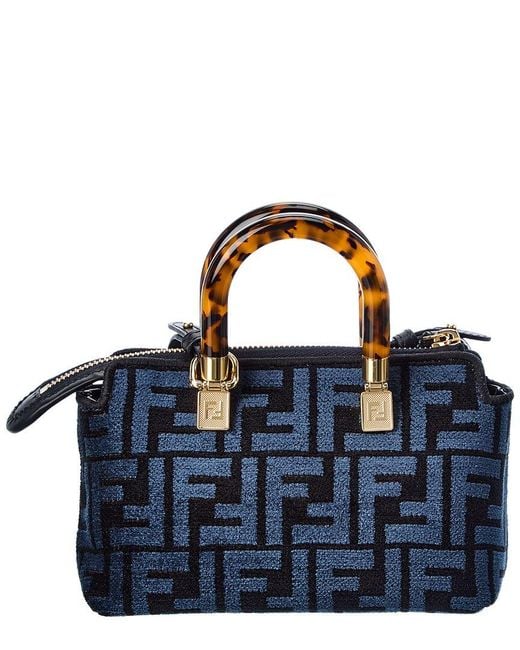トートバッグ FENDI Powder Blue Leather Mini By The Way Handbag Fendi By The Way Mini Leather Handbag in Blue | Lyst