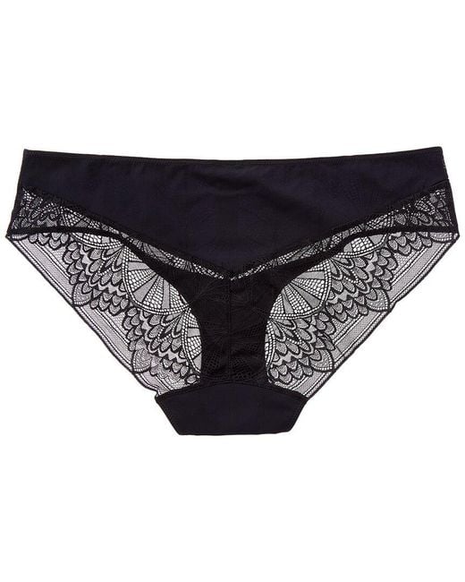 Hanro Black Holly Lace High-Cut Brief