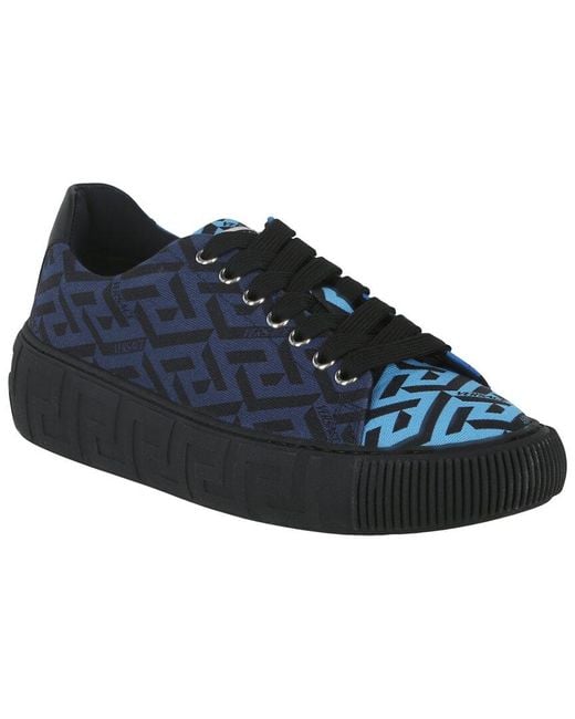 Versace Multicolor La Greca Sneaker in Blue for Men | Lyst