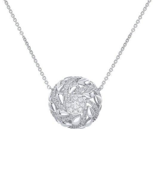 Diana M Fine Jewelry 14k White Gold 0.37 Ct. Tw. Diamond Necklace