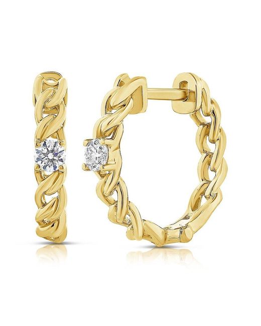 Diana M Metallic Fine Jewelry 14k 0.25 Ct. Tw. Diamond Huggie Earrings