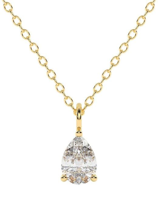 Lab Grown Diamonds Metallic 14k 1.00 Ct. Tw. Lab-grown Diamond Necklace