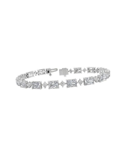 Lab Grown Diamonds White 14K 13.78 Ct. Tw. Lab-Grown Diamond Tennis Bracelet