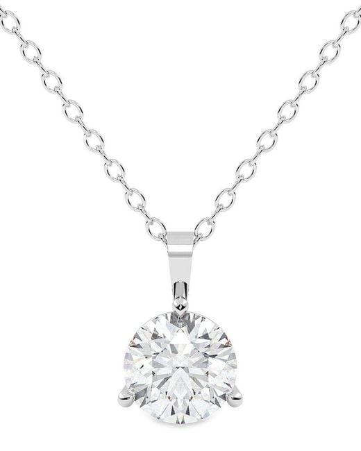 Lab Grown Diamonds Metallic 14k 1.00 Ct. Tw. Lab-grown Diamond Necklace