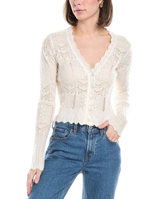 AllSaints White Vanessa Wool & Alpaca-Blend Cardigan