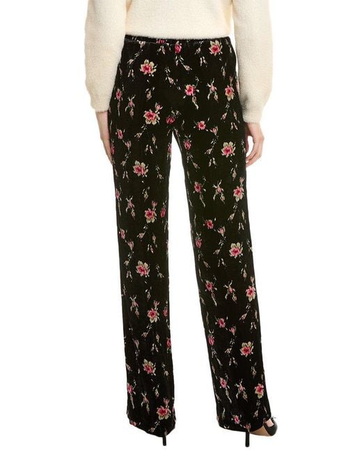 RED Valentino Black Silk-Blend Pant