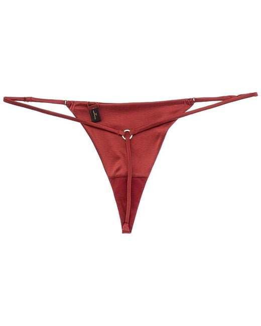 Kiki de Montparnasse Red Tous Les Jours Silk-blend G-string
