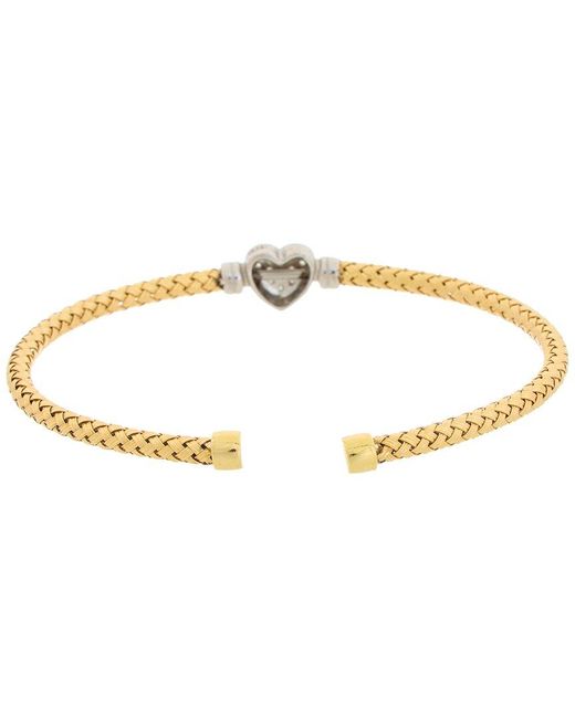 Meshmerise Metallic 18K Vermeil 0.1 Ct. Tw. Diamond Mesh Bangle
