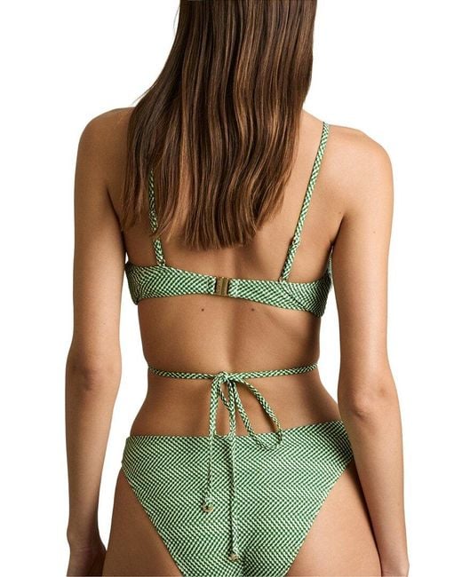 Reiss Green Kai Triangle Bikini Top