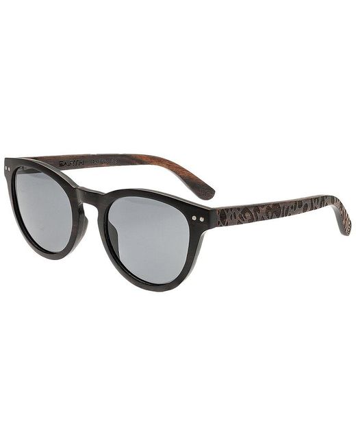 Earth Wood Black Unisex Esg020e 49mm Polarized Sunglasses