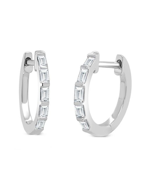 Sabrina Designs White 14K 0.24 Ct. Tw. Diamond Huggie Earrings