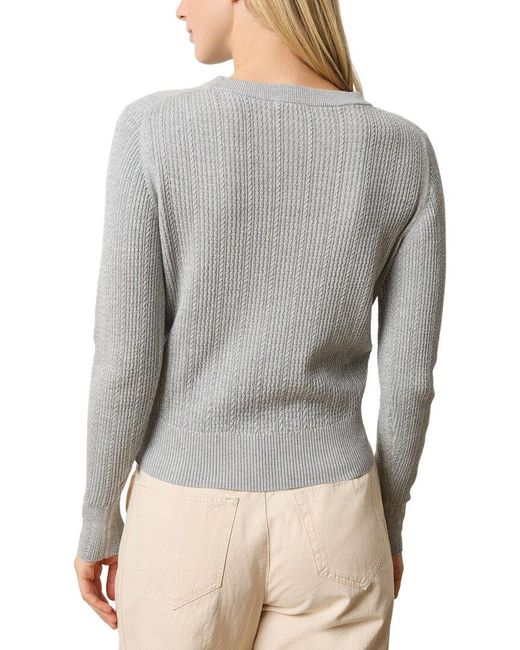 Lilla P Gray Multi Stitch Pullover Sweater