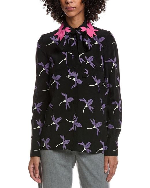 Valentino Black Silk Shirt